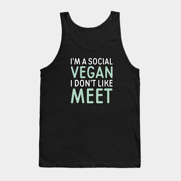 Social Vegan Tank Top by VectorPlanet